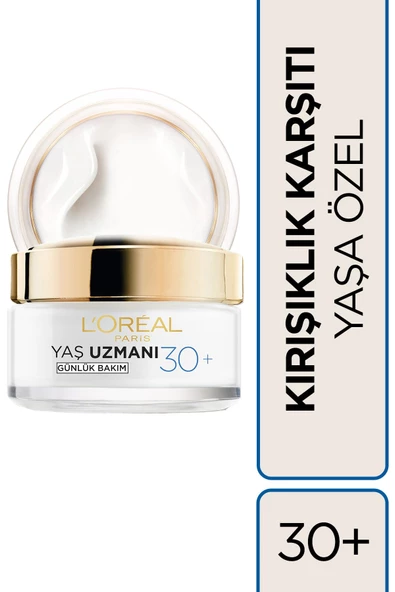 LOreal Paris Paris Yaş Uzmanı 30+ Kırışıklık Karşıtı Nemlendirici Krem 50 Ml