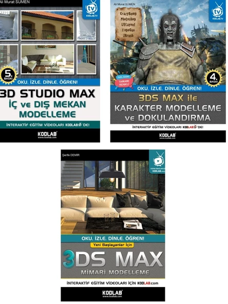 KODLAB YAYIN 3D STUDİO MAX EĞİTİM SETİ - 2