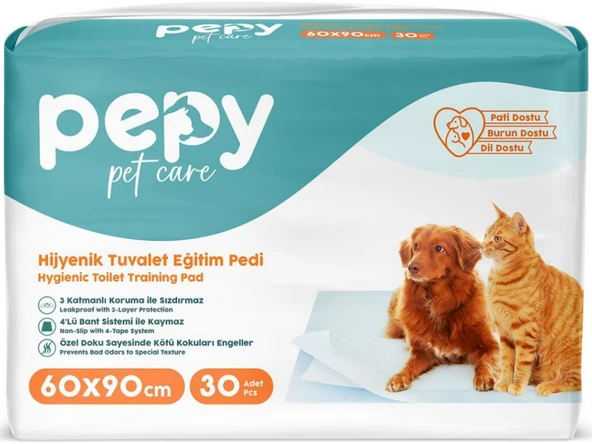 Pepy Evcil Hayvan Tuvalet Eğitim Pedi 60*90CM 120 Adet (4PK*30) - 3