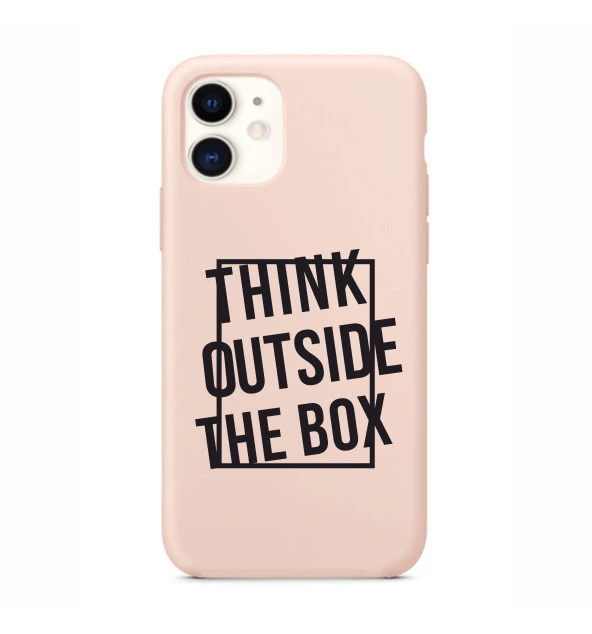iPhone 11 Think Outside The Box Desenli Şeffaf Silikonlu Kılıf - 5