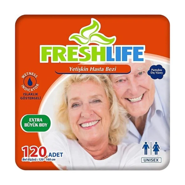 Freshlife XL Beden Extra Büyük Boy Yetişkin Hasta Bezi 4 x 30'Lu