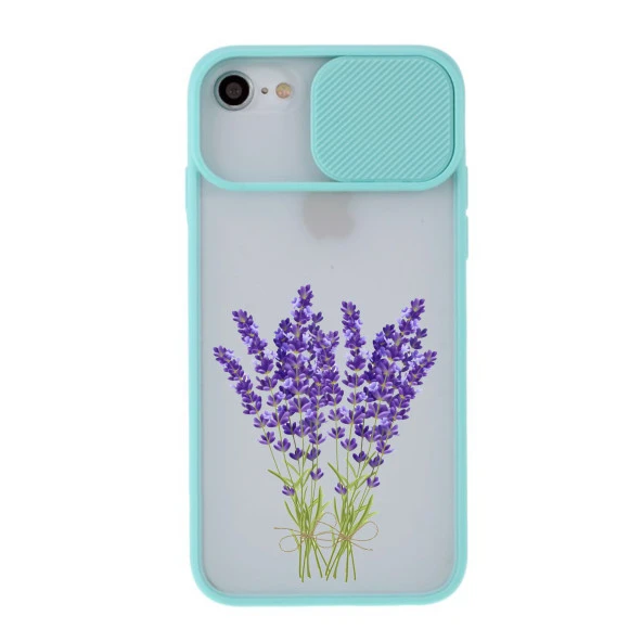 Lavanta Tasarımlı iPhone 7 Kamera Korumalı Telefon Kılıfı - Resim 7