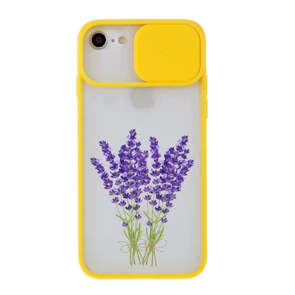 Lavanta Tasarımlı iPhone 7 Kamera Korumalı Telefon Kılıfı - Resim 2