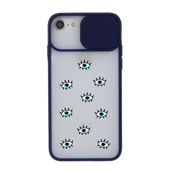 iPhone 7 Nazar Gözler Kamera Korumalı Telefon Kılıfı - Resim 4