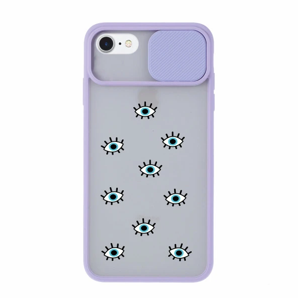 iPhone 7 Nazar Gözler Kamera Korumalı Telefon Kılıfı - Resim 5