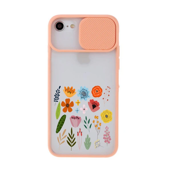 Renkli Bahçe Tasarımlı iPhone 7 Kamera Korumalı Telefon Kılıfı - Resim 3