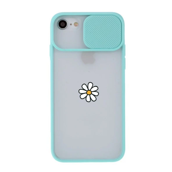 iPhone SE (2020) Papatya Desenli Kamera Korumalı Telefon Kılıfı - Resim 6