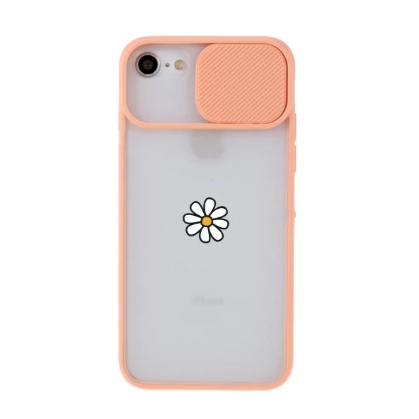 iPhone 6 Plus Papatya Desenli Kamera Korumalı Telefon Kılıfı - Resim 2