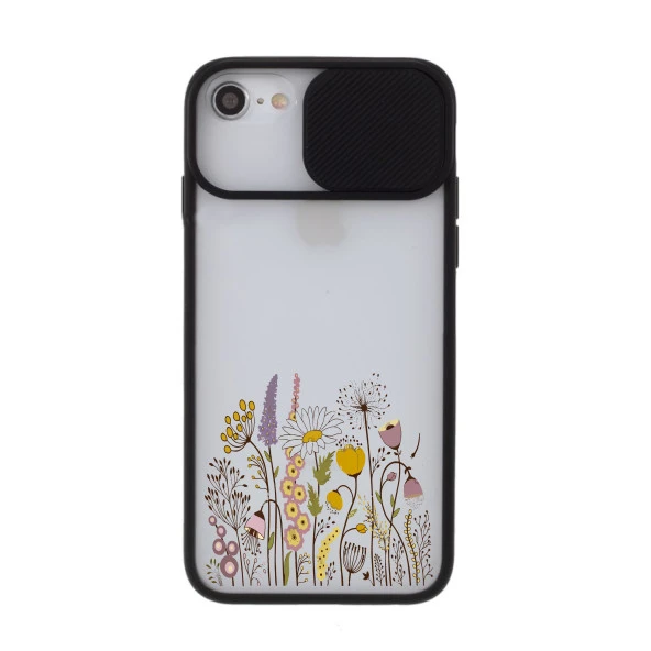 Renkli Gül Tasarımlı iPhone 8 Kamera Korumalı Telefon Kılıfı ürün görseli