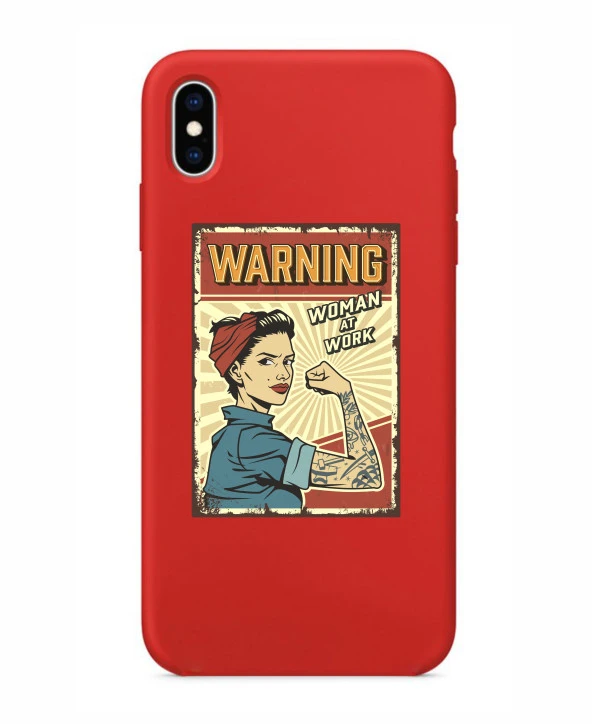 iPhone X / Xs Women At Work Şeffaf Kılıf - Resim 2
