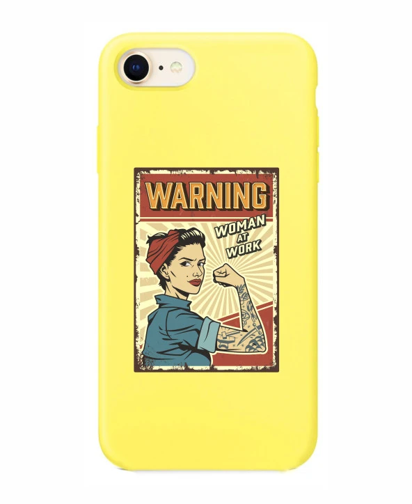 iPhone SE (2020) Women At Work Şeffaf Kılıf - Resim 3