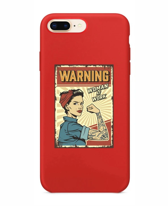iPhone 8 Plus Women At Work Şeffaf Kılıf - Resim 3