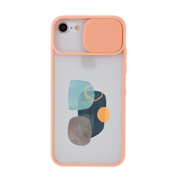 iPhone 8 Wall Art Desenli Kamera Korumalı Telefon Kılıfı - Resim 2