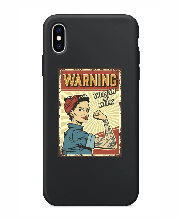iPhone X / Xs Women At Work Şeffaf Kılıf - Resim 3