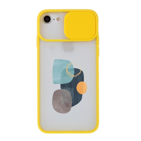 iPhone 8 Wall Art Desenli Kamera Korumalı Telefon Kılıfı - Resim 4