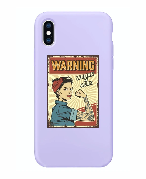 iPhone X / Xs Women At Work Şeffaf Kılıf - Resim 5