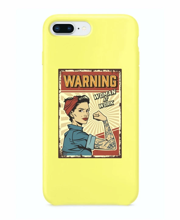 iPhone 8 Plus Women At Work Şeffaf Kılıf - Resim 5