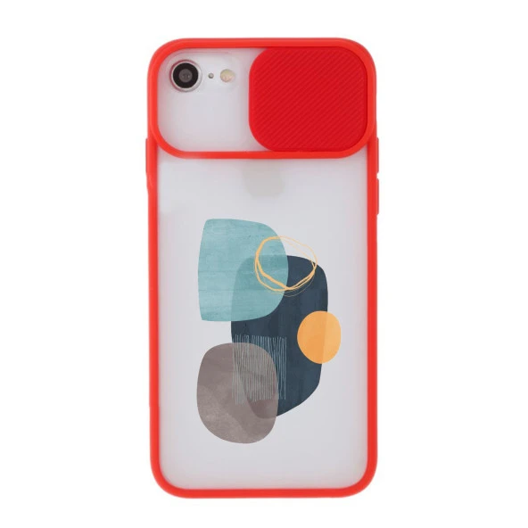 iPhone 8 Wall Art Desenli Kamera Korumalı Telefon Kılıfı - Resim 6