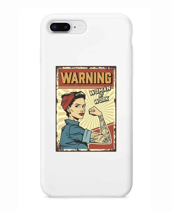 iPhone 8 Plus Women At Work Şeffaf Kılıf - Resim 6