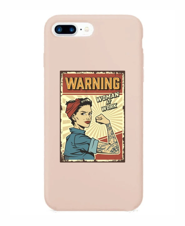 iPhone 8 Plus Women At Work Şeffaf Kılıf - Resim 7
