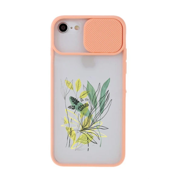 Yaprak Tasarımlı iPhone 7 Kamera Korumalı Telefon Kılıfı - Resim 3