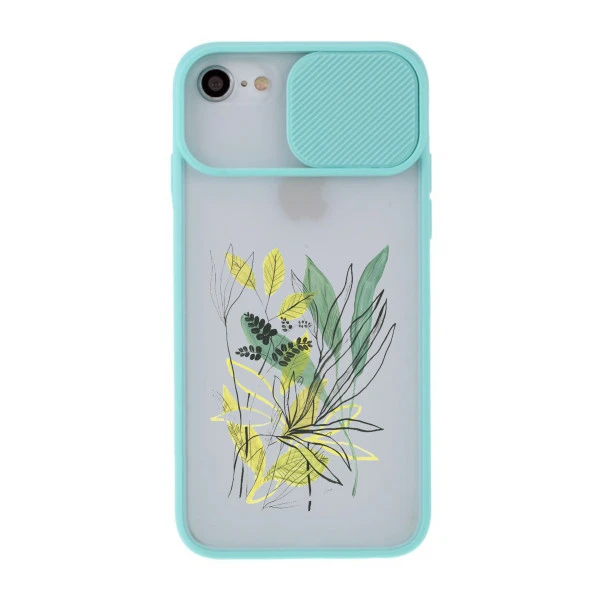 Yaprak Tasarımlı iPhone 7 Kamera Korumalı Telefon Kılıfı - Resim 5