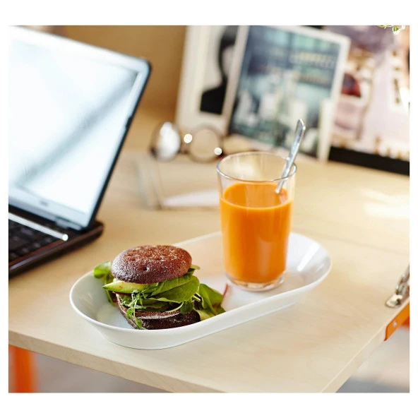 6 Adet Kayık Tabağı MeridyenDukkan 19x10 cm Kahvaltı-Sunum Tabağı Feldispat Porselen - Resim 4