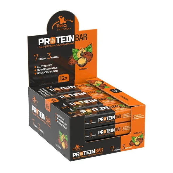 Torq Nutrition Protein Bar  Fındık (50 gr x 12 adet)