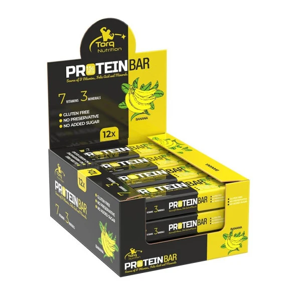 Torq Nutrition Protein Bar Muz (50 gr x 12 adet)