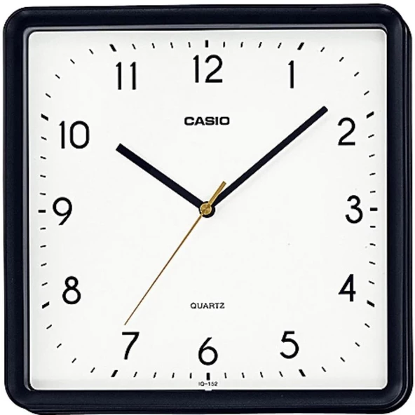 CASIO IQ-152-1DF SİYAH KARE 24,5CM DUVAR SAATİ ürün görseli 1