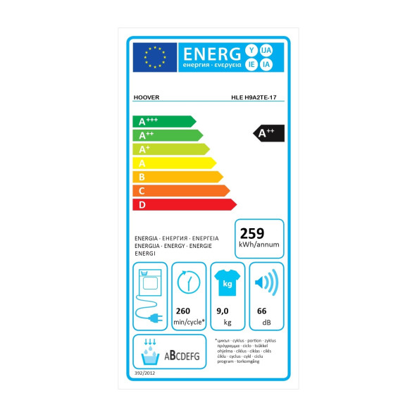 Hoover Hle H9A2Te-17 9 Kg Wi-Fi + Bluetooth Bağlantılı Isı Pompalı Kurutma Makinesi - 6