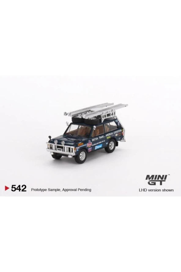 Mini gt 542 Range Rover 1971 British Trans-Americas Expedition Model araba - Resim 2