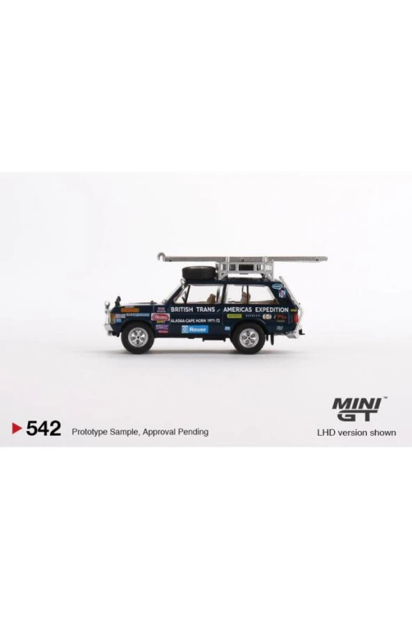 Mini gt 542 Range Rover 1971 British Trans-Americas Expedition Model araba - Resim 4