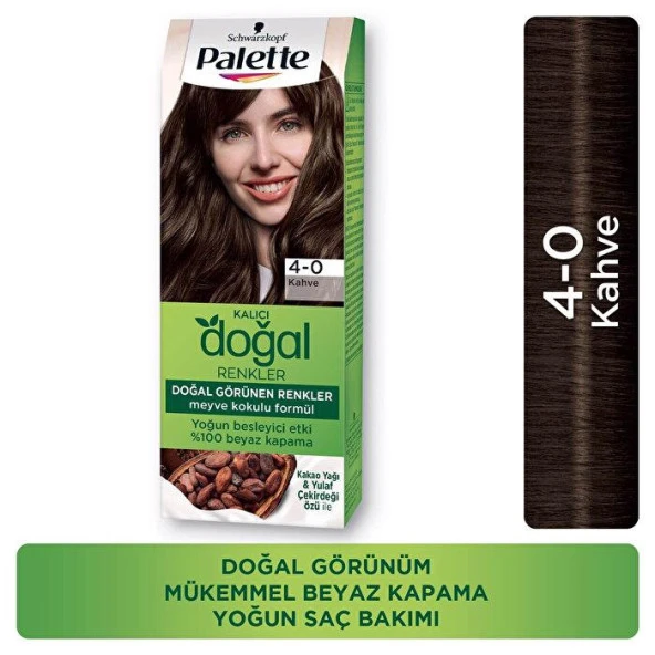 Palette Saç Boyası  4-0 Kahve Kalıcı Doğal Renkler