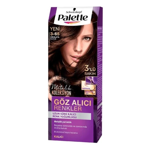 Palette Göz Alıcı Renkler Krem Saç Boyası 3-65 Çikolata Kahve