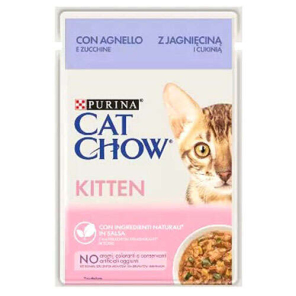 Cat Chow Kitten Kuzu Etli Yavru Yaş Kedi Maması 85 gr 26lı