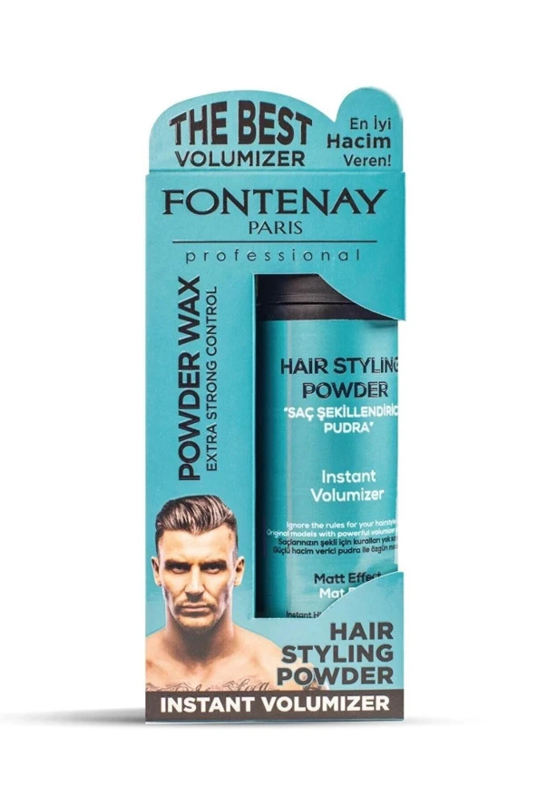 Fontenay Pudra Toz Wax Mat Effect Mavi 20gr+ Hair Wax Stick 75gr 2Li Set