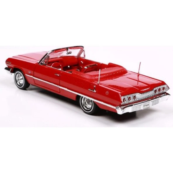 Welly Chevrolet Impala 1963 1/24 Ölçek Kırmızı - Resim 3