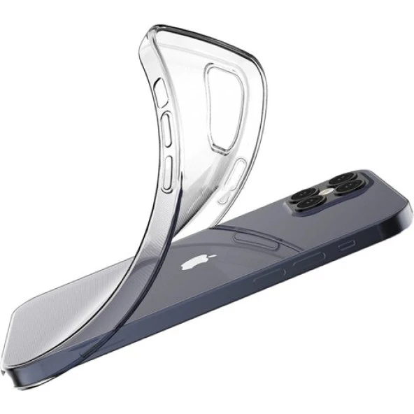Iphone 12 / 12 Pro  Kamera Korumalı Şeffaf Yumuşak Silikon - Resim 4