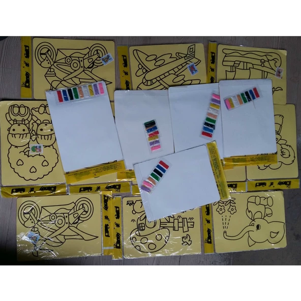 Sırımsı Kum Boyama Seti A4 10 Adet - 3