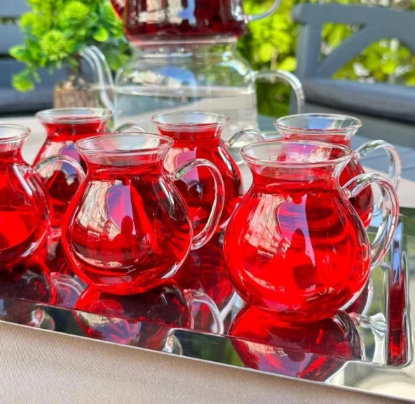 Perotti Keyfi Ala 6 Lı Borosilikat Çay Bardağı 15528 - 10