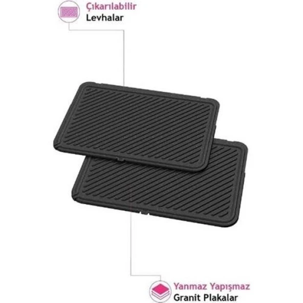 Altus AL 2213 G Siyah Tost Makinesi - Resim 2