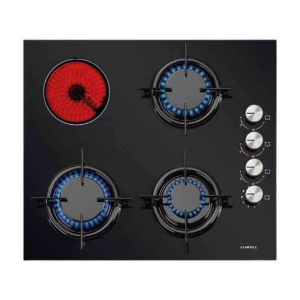 Luxell V6-31PYF 3+1 Siyah Ankastre Ocak