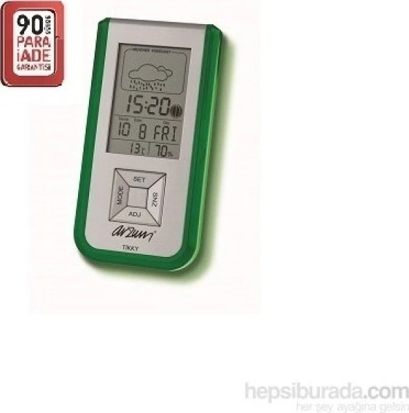 Lcd Ekranlı Çalar Saat/Nem Ölçer-Yeşil - 2