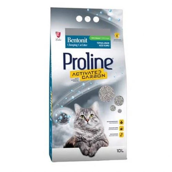 Proline Aktif Karbonlu Bentonit Kedi Kumu 10 Lt