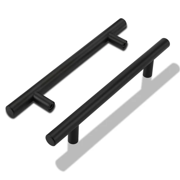 Rosemary Mobilya Mutfak Çekmece Dolap Dolabı Kulpu Kulbu (128 MM-12.8 CM) Mat Siyah Metal Kulpları - 6