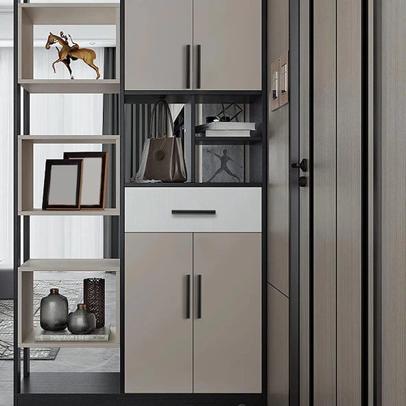 Rosemary Mobilya Mutfak Çekmece Dolap Dolabı Kapak Kulpu Kulpları Kulbu 192 Mm Mat Siyah Metal Kulp - Resim 3