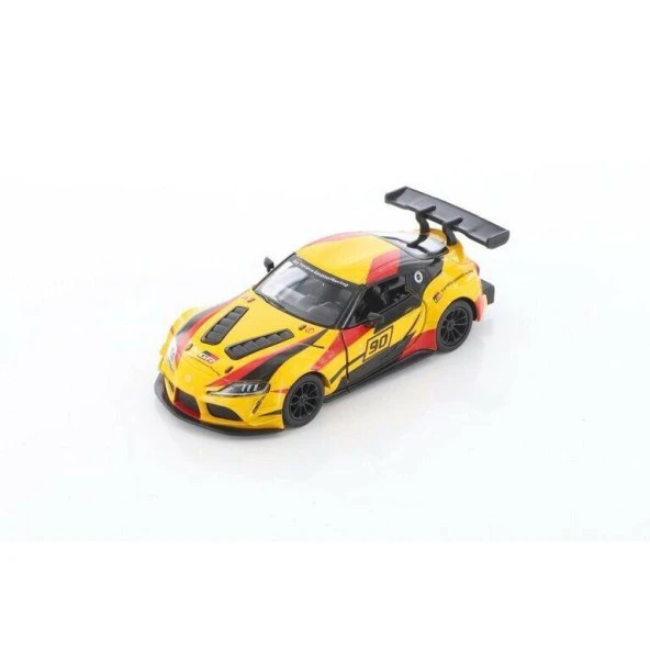 Kinsmart Toyota GR Supra Racing Concept 1:36 Sarı Çek Bırak Model Araba ürün görseli 1