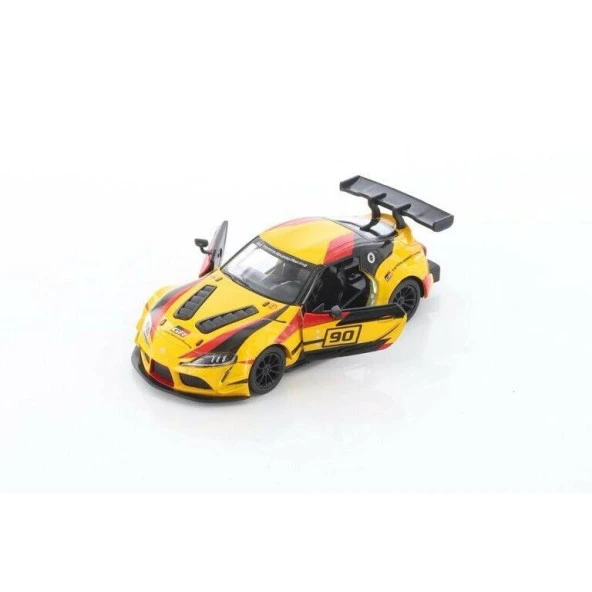 Kinsmart Toyota GR Supra Racing Concept 1:36 Sarı Çek Bırak Model Araba - Resim 2