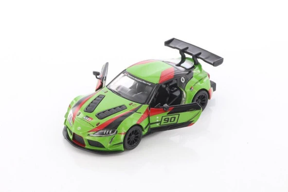Kinsmart Toyota GR Supra Racing Concept 1:36 Yeşil Çek Bırak Model Araba - Resim 2